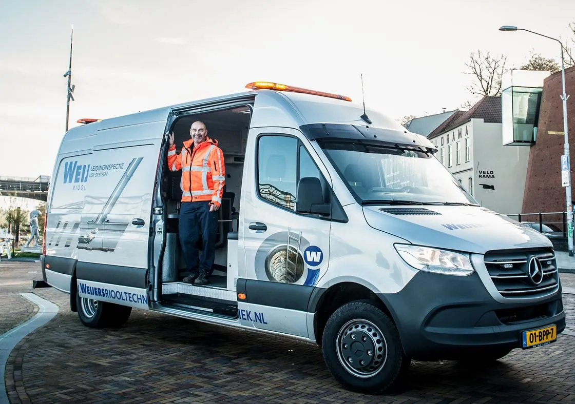 Camera-inspectie van een rioolbuis